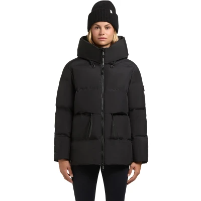 Afbeelding van khujo Ellis Wintermantel, Dames, Maat: XS, Black