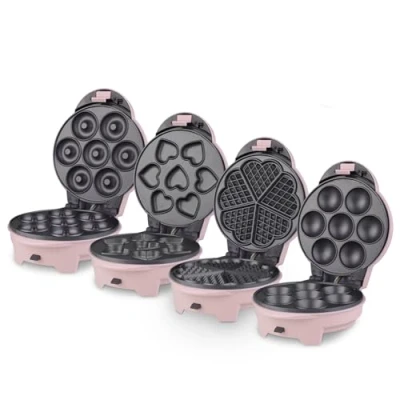 Afbeelding van KID400 Wëasy 4 in 1 taartmachine, muffins en cake, gebruiksvriendelijk koken, eenvoudige bediening, anti aanbaklaag, 700 W, roze