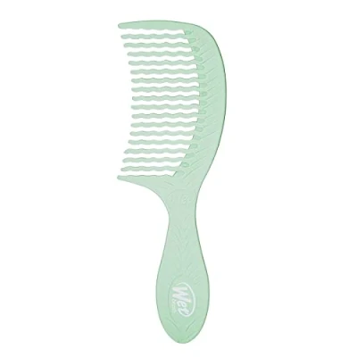 Afbeelding van Wet Brush Go Green Tea Tree Oil Infused Treatment Comb Wijde tandhaarontklitter met WaveTooth ontwerp dat zacht en door klitten glijdt geen gespleten punten schade 100% plantaardig