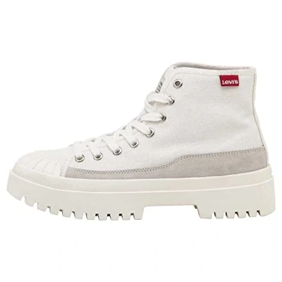 Afbeelding van Levi&#039;s Patton Sneakers hoog, Dames, Maat: 39, Brilliant white Katoen
