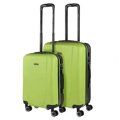 Afbeelding van ITACA Valises. Lot de Valise Rigides 4 Roulettes Grande Taille, soute Avion, Bagages pour Voyages.Ensemble Voyage. Verrouillage à Combinaison 71115, Pistachet antraciet