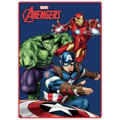 Afbeelding van Avengers fleece deken blauw Marvel plaid 100 x 140 cm.