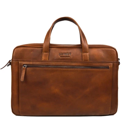 Afbeelding van DSTRCT Premium Collection Laptopbag 15,6&quot; cognac II Laptoptas