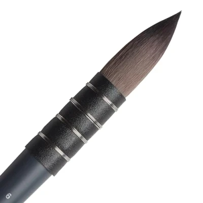 Afbeelding van Winsor &amp; Newton 5011506 Prof. synthetische Aquarelpenselen met de kwaliteit van natuurlijke haren, ergonomische steel voor optimale controle en comfort, duurzaam vormvast, Quill Medium
