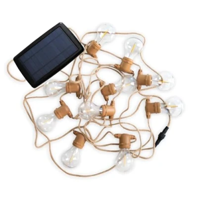 Afbeelding van Newgarden Allegra LED solarlichtketting jute kabel