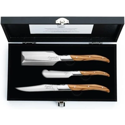 Afbeelding van Laguiole Style de Vie charcuterieset 3 delig Olijfhout