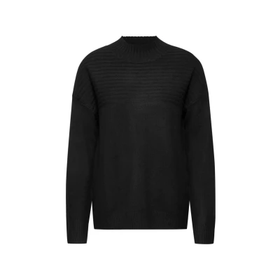 Afbeelding van Cecil Strukturmix Trui, Dames, Maat: Large, Schwarz