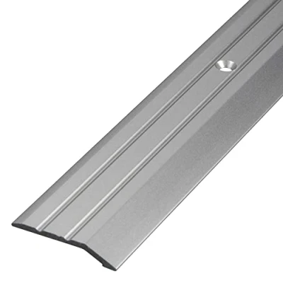 Afbeelding van Gedotec Aluminium overgangsprofiel, geperforeerd, eindprofiel, vloerlijst, hoogte compensatieprofiel, overgangsrails om vast te schroeven, zilver geanodiseerd, afdekstrip 100 cm, 1 stuks