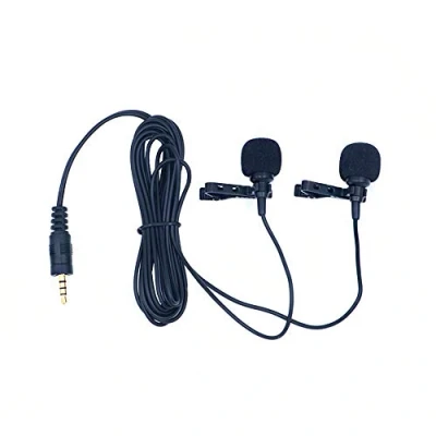 Afbeelding van ANCLLO Dual Lavalier Microfoon Revers voor Smartphone Camera Live stoom Podcast Interview