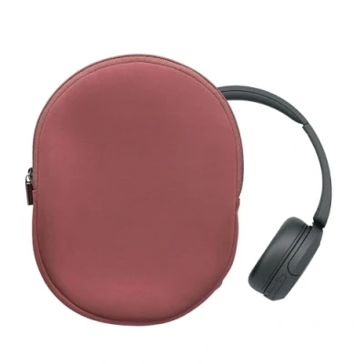 Afbeelding van kwmobile hoes geschikt voor Sony WH CH520 / CH510 22,5 x 17 cm Beschermhoes headset in donkerroze Van neopreen