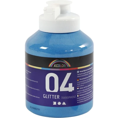 Afbeelding van Creativ Company Acrylverf Glitter voor Kinderen Blauw, 500ml