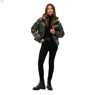 Afbeelding van Superdry Luxe Sports Puffer Jas met Capuchon Dames Gewatteerde jassen