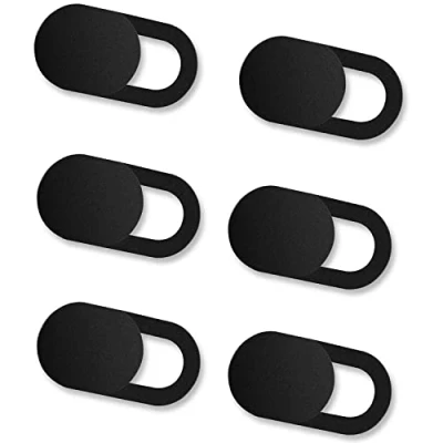 Afbeelding van ivoler [6 pack] Webcam Cover Slider voor privacy, 0.027 inch ultradun ontwerp Camera Slide Macbook, iPad, iPhone, laptop, PC, tablet, smartphone,Bescherming tegen spionage (Zwart)