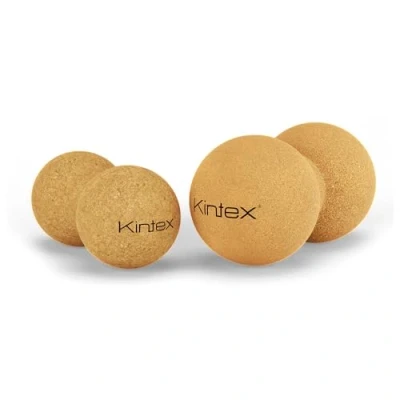 Afbeelding van Kintex Fascia Peanut van kurk, 13,5 cm of 16 cm, duoball voor zelfmassage, fasciabugel met rondlopende groef de wervelkolom (8 x cm)