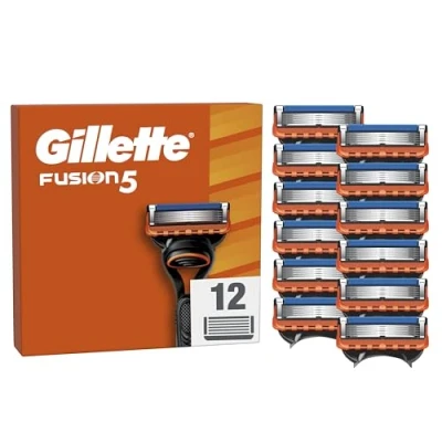 Afbeelding van Gillette Fusion5 12 Navulmesjes, met Lubricatiestrip voor een Gladde Scheerervaring en 5 Mesjes Langdurig Scheerbeurt