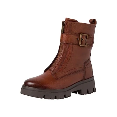 Afbeelding van Tamaris Comfort Cowboy/Bikerlaarsjes, Dames, Maat: 38, Cognac Leer