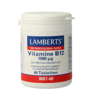 Afbeelding van Lamberts Vitamine B12 methylcobalamine 1000mcg, 60 tabletten