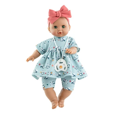 Afbeelding van Paola Reina pop Sonia lichtgetint panda zonder geluid (zonder mechanisme) 36cm
