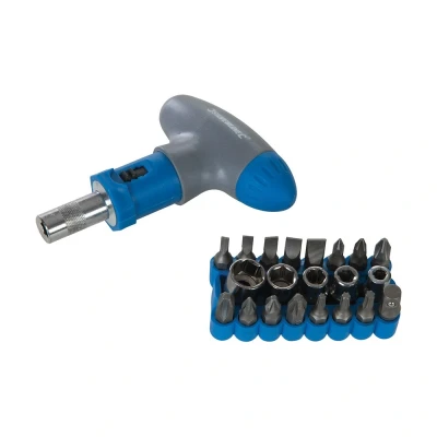 Afbeelding van Silverline 22 delige T grip schroevendraaier bit set