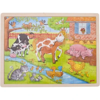 Afbeelding van Houten Legpuzzel Op de Boerderij, 48st.