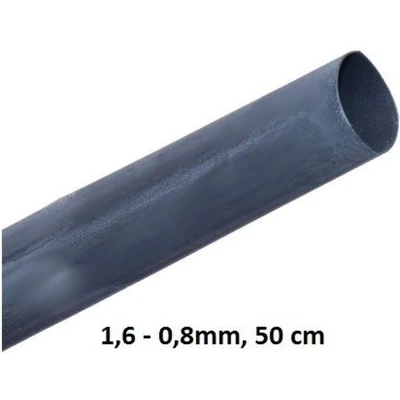 Afbeelding van Krimpkous zwart universeel 1,6 0,8mm, per stuk (50 cm)