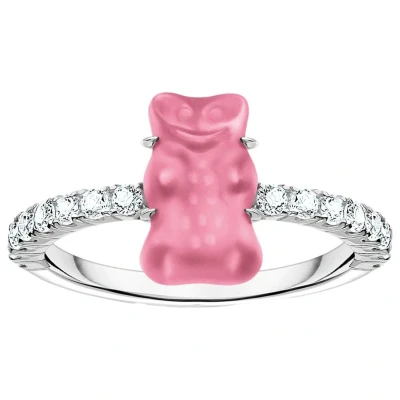 Afbeelding van Thomas Sabo TR2459 052 9 54 Ring 925 zilver Dames Goldbär roze Ringmaat