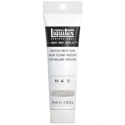 Afbeelding van Liquitex 1045236 Professional Heavy Body acrylverf in kunstenaarskwaliteit met uitstekende lichtechtheid en boterachtige consistentie, 59ml Tube, Iridescent Bright Silver