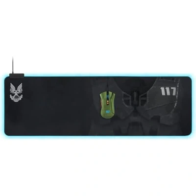 Afbeelding van Razer Goliathus Extended Chroma Zachte, verlengde gamingmuismat met RGB verlichting (kabelhouder, stoffen oppervlak, gewatteerde rand, geoptimaliseerd voor alle muizen) HALO
