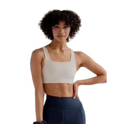 Afbeelding van Girlfriend Collective Tommy Sports Bra, Women’s Bra Cropped, Square Neck, Without padding and underwire, Perfect for Boxing, Running, Training, Sizes XXS 6XL