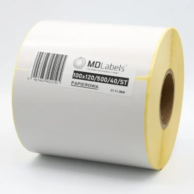 Afbeelding van MD Labels Zelfklevende Thermische Transfer Papier Etiketten Wit 100x120 500pcs