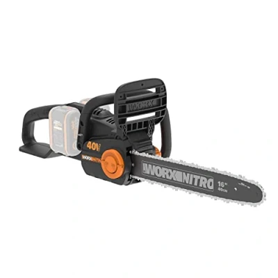 Afbeelding van Worx Nitro 40 V PowerShare WG385E.9 Kettingzaag, V, 2 x 20 zonder accu en oplader, borstelloze motor, cm zwaard, kettingrem automatische smering