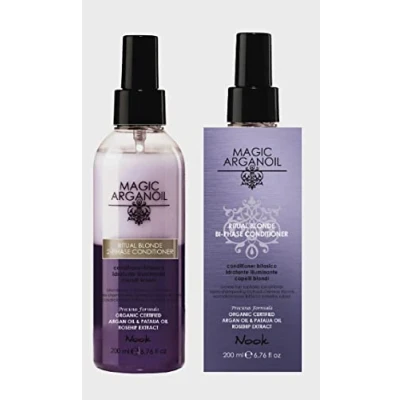 Afbeelding van Magic Arganoil Ritual Blonde 2 fase conditioner Bifasico Illuminante Capelli Biondi 200 ml