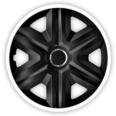 Afbeelding van 16 &quot;NRM FAST LUX Wit / Wieldoppen en Zwart Set van 4 st.