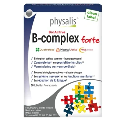 Afbeelding van Physalis BioActive B complex Forte Tabletten 30TB