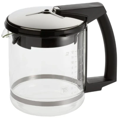 Afbeelding van Krups F04642 glazen kan, voor espresso /koffiemachine accessoires, zwart, 1 stuk (1 stuk)