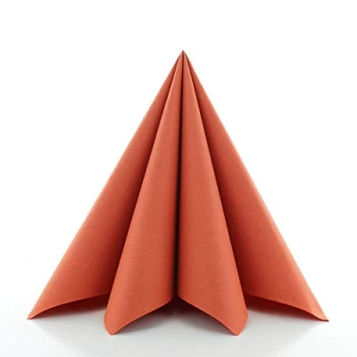 Afbeelding van Sovie Linclass Airlaid servetten terracotta 50 stuks hoogwaardige wegwerpservetten 40 x cm scheurvast, absorberend en vormvast ideaal voor bruiloft feestjes