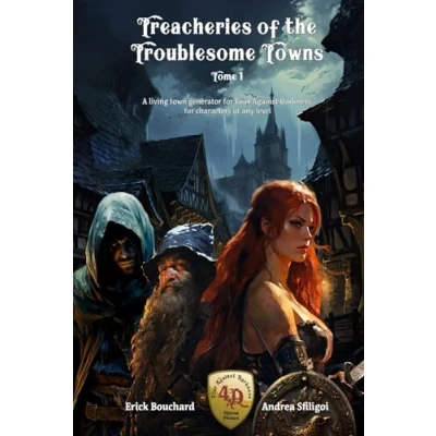 Afbeelding van Treacheries of The Troublesome Towns Tome I: A Living Town generator for Four Against Darkness, characters any level