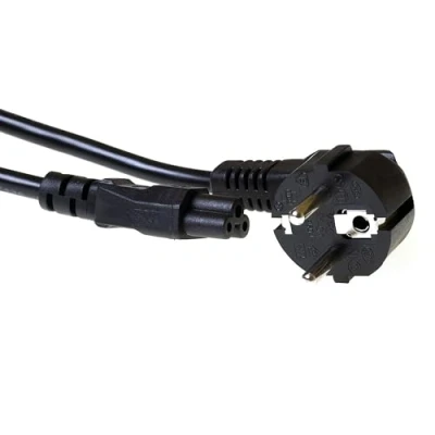 Afbeelding van ACT AK5024 230V Stroomkabel Randaarde Stekker CEE7/7 C5 Zwart 3 meter
