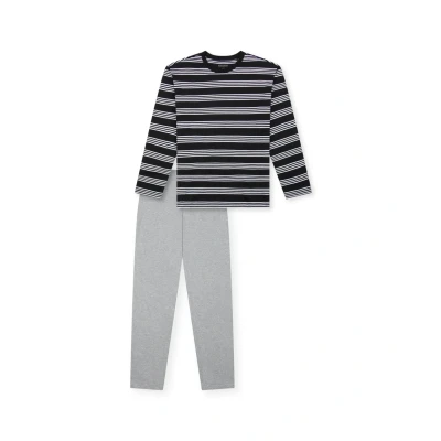 Afbeelding van Schiesser jongens pyjama set, Zwart_183156, 140