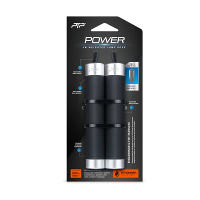 Afbeelding van PTP Skipping Rope Springtouw voor volwassenen, uniseks, zwart, één maat