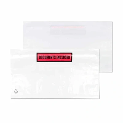 Afbeelding van Blake Puur Verpakking C7 123 x 111 mm Effen Documenten Ingesloten Portemonnee Enveloppen Peel en Seal (PDE10) Helder 1000 stuks DL 235 135 Duidelijk Bedrukt