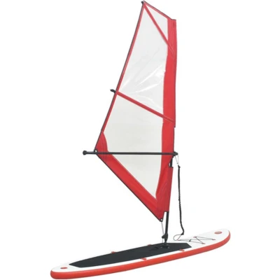 Afbeelding van VidaXL Stand up paddleboard opblaasbaar met zeilset rood en wit