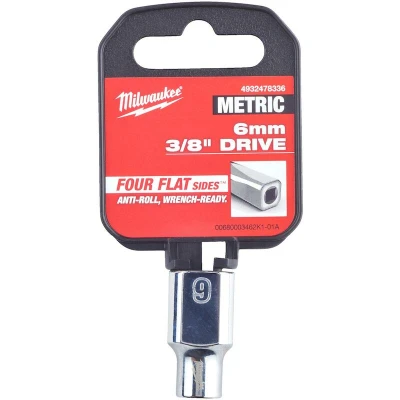 Afbeelding van Milwaukee Accessoires 3/8 Ratel Dop , Metrisch standaard 6MM 4932478336