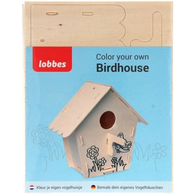 Afbeelding van Lobbes Maak je eigen Houten Vogelhuisje, variatie C