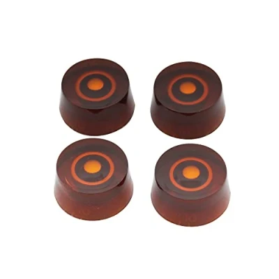 Afbeelding van Musiclily Metrisch Kunststof Gitaar LP Speed Knobs Volume Tone Controle Potmeter Knoppen voor Les Paul Stijl Elektrische Gitaar, Amber (4 Stuks)