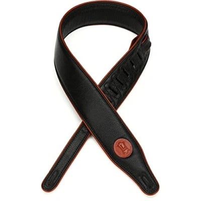 Afbeelding van Levy&#039;s Leren MSS17 BLK gitaarband