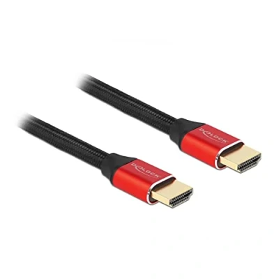 Afbeelding van Delock Ultra High Speed HDMI Kabel 48 Gbps 8K 60 Hz rot 0,5 m