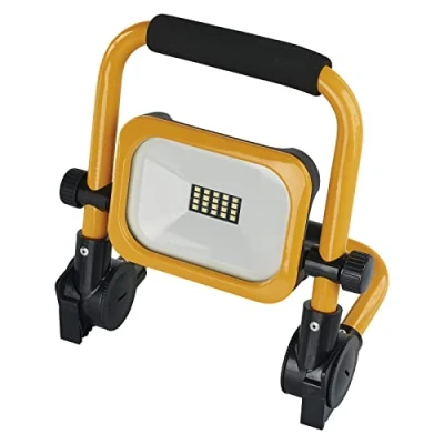 Afbeelding van EMOS LED accuspot 10 W, waterdichte draagbare bouwlamp met standaard en handgreep, 3 lichtmodi helderheid max. 1000 lm, 6500 K, oplaadbaar 4400 mAh, beschermingsklasse IP54, geel