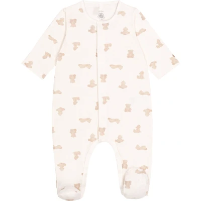 Afbeelding van Petit Bateau Newborn Bears Unisex Pyjama voor kinderen, Maat: 56, Marshmallow/brun