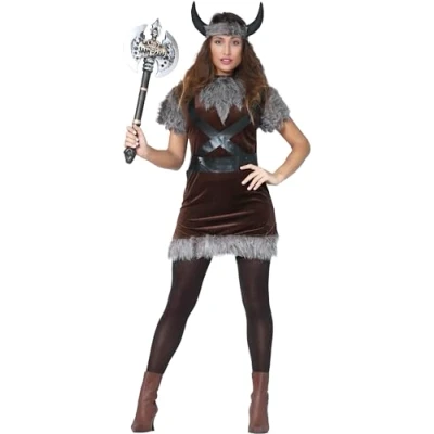 Afbeelding van Guirca Piraat &amp; Viking Kostuum Violetta De Vrouw Bruin, Grijs Maat 36 38 Carnavalskleding Verkleedkleding